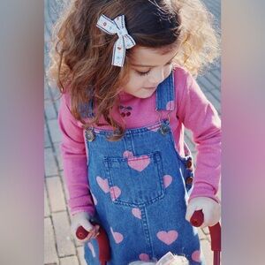 Konges Sløjd Magot Heart Denim Dress -3Y